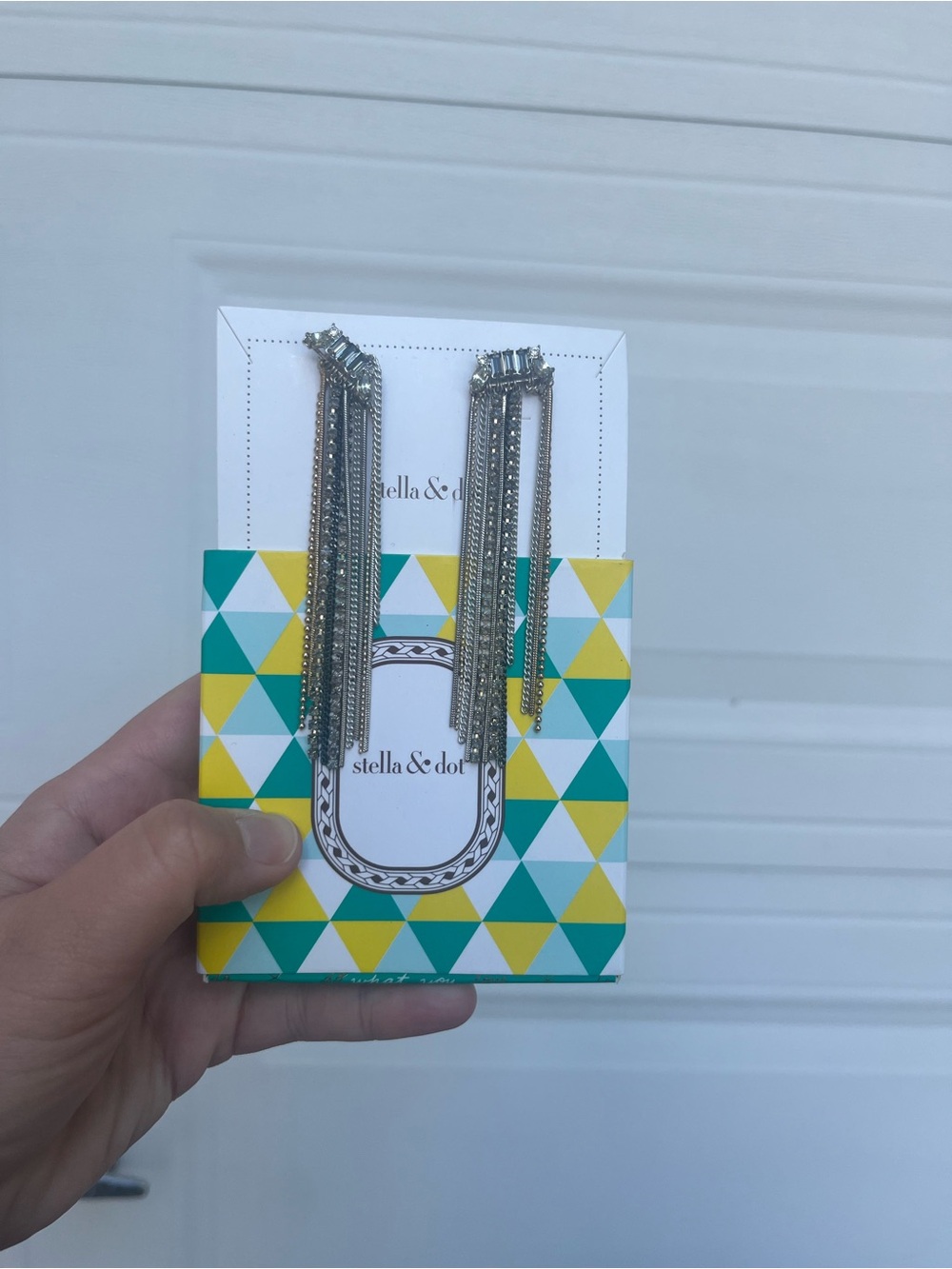 Stella & Dot Silver Chain Fringe Earrings - Kids